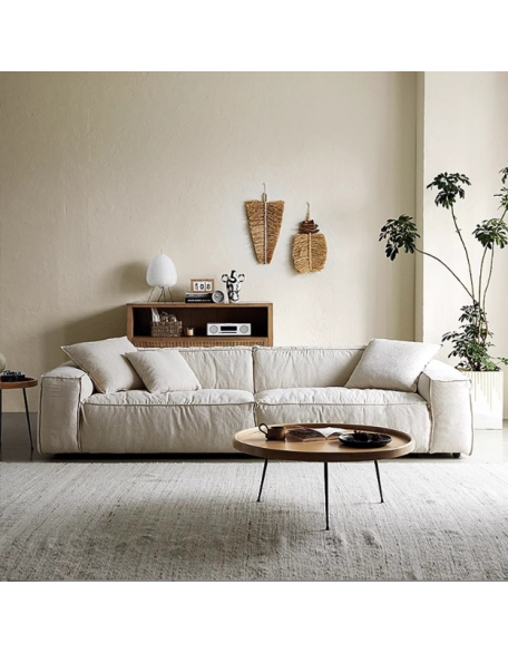 Wabi-Sabi Style Linen Fabric Sofa