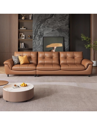 Italian light luxury first-layer cowhide sofa