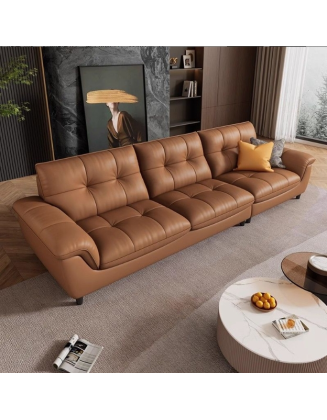 Italian light luxury first-layer cowhide sofa