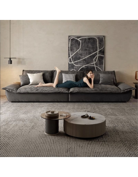 Italian light luxury technology fabric sofa living room