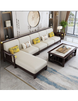 Chinese style modern villa wooden sofa