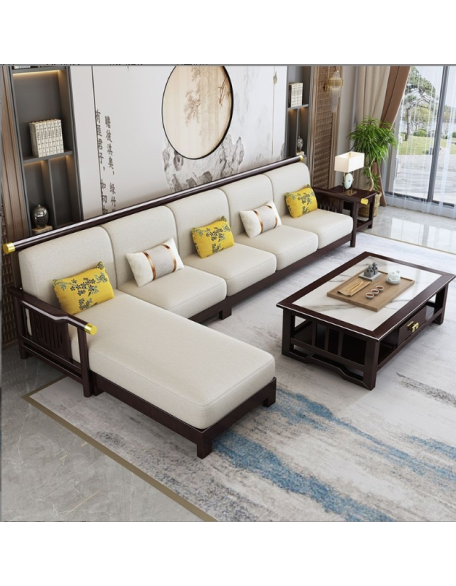 Chinese style modern villa wooden sofa